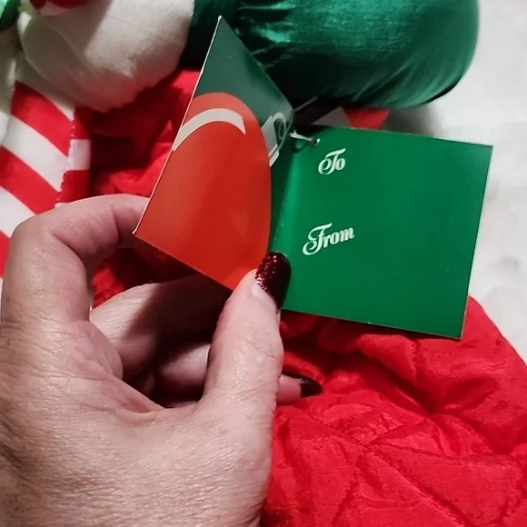 CHRISTMAS STOCKING  TEDDY BEAR 🧸 🐻  WITH JINGLE BELLS 🔔. - Picture 6 of 9